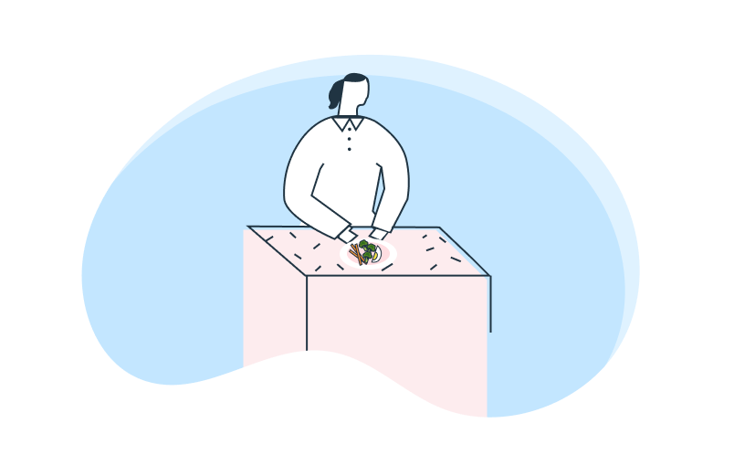 Icono niña comiendo.