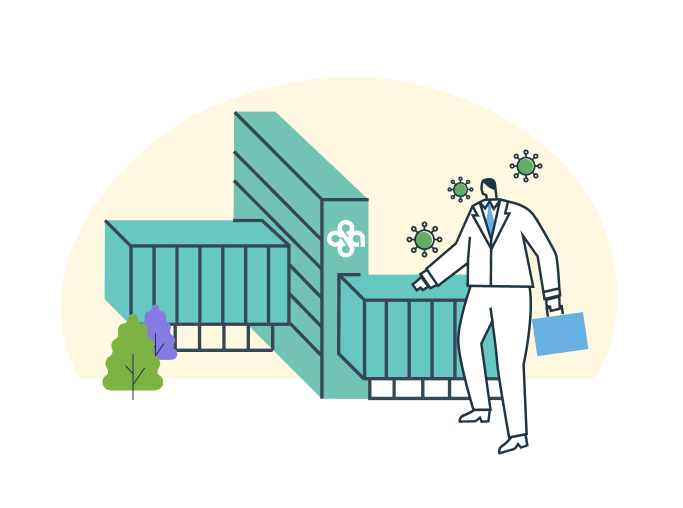 Icono doctor en clinica