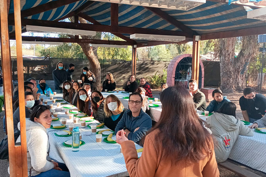 Almuerzo volunatarios Clinica Alemana