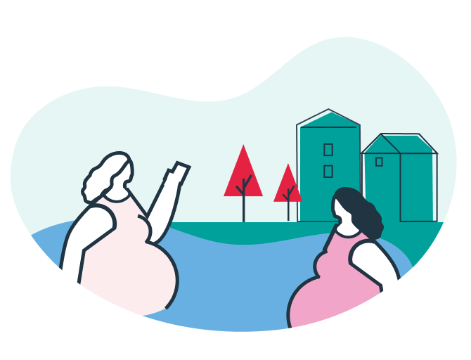 icono mujeres embarazadas en piscinas