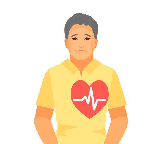 Icono hombre corazón.