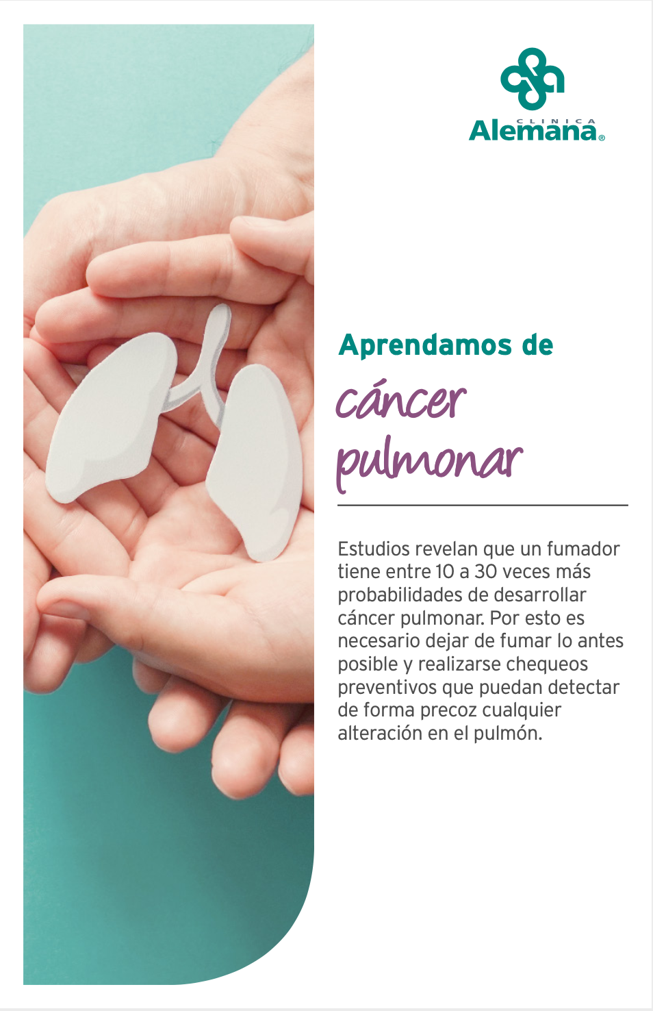 folleto de cáncer pulmonar